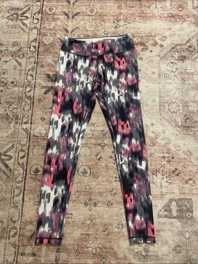 Zella Abstract Print High-Rise Leggings in Pink, Gray & White size S/P